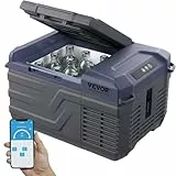 VEVOR 12 V Autokühlschrank, tragbarer 9 L Einzelzonen-Gefrierschrank, einstellbarer Bereich von -20~20 ℃, 12/24 V DC / 100-240 V AC-Kompressorkühler für Outdoor, Camping, Wohnmobil