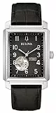 Bulova Herren Armbanduhr Automatic, mit Lederarmband, Gehäusegröße: 49x33 mm, 96A269