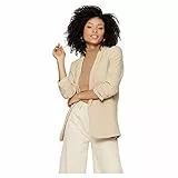 PIECES Damen Pcboss Noos 3/4 Blazer, White Pepper,L