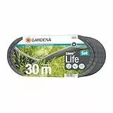Gardena Liano Life Textilschlauch 1/2 Zoll, 30m Set: Hochflexibler Gartenschlauch aus Textilgewebe, mit PVC-Innenschlauch, kein Abknicken, leichtgewichtig, wetterbeständig (18457-20)