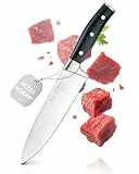 RÖSLE Kochmesser Tradition 20 cm - Hochwertiges und scharfes Küchenmesser, universell einsetzbar für Fleisch, Fisch, Geflügel und Gemüse, Chefmesser mit ergonomischem Griff und Fingerschutz