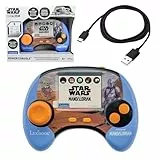 LEXIBOOK, Star Wars JCG100SWi1LXB Lern-Handkonsole, zweisprachig, 7,1 cm Farb-LCD, 100 Aktivitäten in Französisch und Englisch, wiederaufladbarer Akku, Französisch & Englisch, Blau/Orange