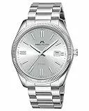 MEGALITH Uhren Herren Edelstahl Armbanduhr: Silber Wasserdicht Analog Herrenuhren - Klassisch Einfach Design Uhr mit Datum Leuchtend - Geschenke für Business Lässig Männer