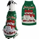 IECOii Sweater Für Hunde,Schildkrötenhals Hunde Fleece Pullover,Weihnachtspulli Hund,Gestrickt Hundepullover Halloween,Warm PulloverHunde,Einfach Auf Hundekleidung,Weihnachtspullover Hund,Grün,2XL
