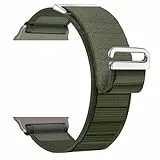 MroTech Alpine Loop Armband Kompatibel mit Watch 41/40/ 38 mm Gewebt Ersatzarmband für 38mm 40mm 41mm 42mm Serie 10/9/8/7/SE/6/5/4/3/2/1 Textil Nylon Band für Herren Damen,38/40/41/42 mm,Grün