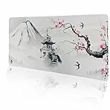 IMPACTRION XXL Gaming Mousepad Blossom - 900 x 400 - rutschfest - wärmebehandelte Speed-Oberfläche für exaktes und schnelles Gleiten der Maus - einrollbar, wellenfrei und wasserabweisend