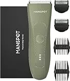 Intimrasierer Mann, Manscaped Rasierer Herren Intimbereich, Intim rasierer männer, Body Groomer Men, körperhaartrimmer, Wasserdichter Nass/Trocken Shaver, 20-fache Nutzung nach dem Aufladen