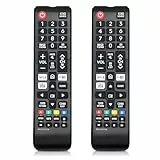 2 Stück Ersatz für Sam-Sung Fernbedienung, Universal Fernbedienung Mit NFLX, AMZ, Rakute TV Button Kompatibel mit alle Sam-Sung LED QLED SUHD UHD HDR LCD Frame 4K Smart TVs