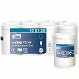 Tork 100130 Mehrzweck Papierwischtücher für das M1 Innenabrollung Mini Spendersystem / 1-lagiges stabiles Papier in Weiß, 11 x 120 Meter