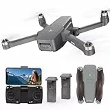 Drohne mit Kamera 4K Bürstenlose Motor Drone mit 2 Kameras 40KM/h MAX Windbeständig 4 Level 5 GHz WIFI FPV Drohnen RC Quadcopter für Kinder Erwachsene 2 Akkus IDEA16