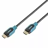 Vivanco PRO 14HDHD 25PB High Speed HDMI Kabel mit Ethernet (Audio Rückkanal ARC 2,5m) blau/schwarz