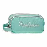 Pepe Jeans Jane Federmäppchen, dreifach, Blau, 22 x 10 x 9 cm, Polyester