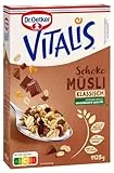 Dr. Oetker Vitalis Schoko Müsli klassisch, 4er Pack Frühstücksmüsli mit Vollmilch- und Zartbitter-Schokolade, Großpackung Schokoladen-Müsli (4 x 1125 g)
