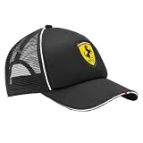 PUMA x Scuderia Ferrari Fanwear Adjustable Strapback Trucker Cap Hat (Black)