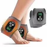 2 Stück Elektrisches Fußmassagegerät Kabellos, 3-In-1-Fußmassager 3 Vibrationsmodi, 4 Heizstufen 50–65℃,3 Timer, Wiederaufladbar 3000mAh, Tragbar für Fuß (Grau)