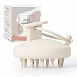AIMIKE Silikon Kopfhaut Massagebürste Shampoo Bürste, Umweltfreundliche Kopfmassage Bürste für Peeling und Stimuliert das HaarWachstum, Kopfmassage Shampoo Haarbürste [Nass&Trocken],Haferflocken