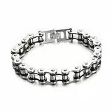 Vissen Armband Herren Biker MäNner Armband Edelstahl Motorrad Fahrradkette Chain Kette ArmbäNder 220mm