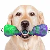 HETOO Hundespielzeug, Unzerstörbar Spielzeug für Große Hunde Kauspielzeug für Aggressives Kauen Robuster Langlebig Naturkautschuk Kauspielzeug für Mittelgroße Große Hunde (Lila Grün)