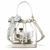 Missnine Transparente Tasche für Stadion-zugelassen, durchsichtige Umhängetasche, transparente PVC-Geldbörse für Frauen, Konzertstadionveranstaltungen, Kaki mit Kordelzug, Umhängetasche