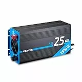ECTIVE - Wechselrichter 12V auf 230V SSI PRO 25-2500W reine Sinuswelle - Spannungswandler DC/AC mit USB, Überlast- & Überhitzungsschutz, NSV & USV, MPPT-Solarladeregler & 40A Batterieladefunktion