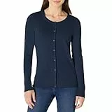 Amazon Essentials Damen Leichte Rundhalsstrickjacke (Erhältlich In Übergröße), Marineblau, L