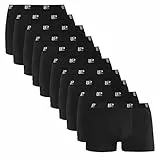Lower East Herren LE159 Boxershorts, Schwarz (10er Pack), S