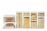 Mepal 9-teiliges Set Vorratsdosen mit Deckel - Lebensmittelbehälter Rechteckige - Küchenorganizer aus Kunststoff - Vorratsbehälter Luftdicht - 7 Vorratsdosen & 2 Frischhaltedosen - White