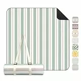 Sekey Picknickdecke Wasserdicht 200x200 cm, Stranddecke Sandfrei | Gepolstert, Dreischichtige Struktur, PEVA-Wasserfestboden, Bindegurt-Trageriemen, geeignet für Picknick, Camping, Strand