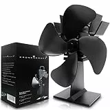 Stromloser Ventilator von KRONENKRAFT - Kamin Ventilator stromlos - Ventilator für Holzöfen - Ofen Ventilator für optimale Verteilung der Luft