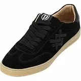 Palado Sneaker Herren Asolo – modische Turnschuhe aus Leder - elegant und bequem - vielseitiger sportlicher Look Schwarz UK10,5 - EU45