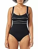 Haute Pression Damen Badeanzug, Uni, Schwarz - Noir (Noir/Blanc), 50 (Herstellergröße: 52)