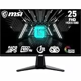 MSI G255F 24,5-Zoll-FHD-Gaming-Monitor – 1920 x 1080 Rapid IPS-Panel, 180 Hz / 1 ms (GtG), 99% sRGB-Farbraum, Adaptive-Sync – DP 1.2a, HDMI 2.0b CEC