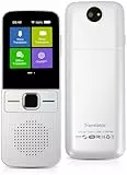 Sprachübersetzer, KI Übersetzer Gerät mit Sprachausgabe in 138 Sprachen, Translator ohne Internet, Sofortübersetzer, Fotoübersetzung, WLAN/Hotspot/ChatGPT, Weiß