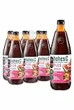 hohes C PLUS Immun (6 x 1l), 100% Saft, Traube, Granatapfel, Grapefruit, Vitamin C, PLUS an Zink, ohne Zuckerzusatz, vegan