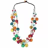 PRETYZOOM Boho Mehrschichtige Holz Perlenkette Kokosnuss Muschel Aussage Lätzchen Halskette Handgefertigten Schmuck Handwerk Meer Strand Party Liefert