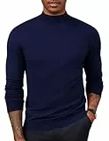 PJ PAUL JONES Pullover Herren Winter Dünner Strickpullover Rollkragenpullover Slim Fit Unterziehrolli Herren Dunkelblau L