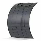 ECO-WORTHY 400W Solarpanel Flexiblel 2x200W Solarpanel 24V ETFE 18BB Solarmodul 25% hohe Umwandlung für Balkon,Wohnwagen,Dach, Camping, Haus, Yacht, unebene Flächen