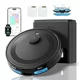 Lefant M2 Plus Roboterstaubsauger mit Kartierung, 6000Pa, Sammelstation 2,2 l, Lasernavigation dToF + PSD-Hindernisse, personalisierte Reinigung, WiFi/App/Alexa,Schwarz