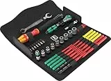 Wera 05135926001 KK W 1 Kraftform Kompakt W1 Wartung, 1/4' x 10 mm, Werkzeug-Set, 35-teilig Schwarz Stück