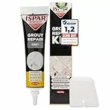 ISPAR Fugenmörtel Grau 250g - Fertige Fugenmasse für Fliesenfugen mit Spachtel - Fugenfarbe für Fugenreparatur im Bad & Küche – Geruchsneutral & Praktisch