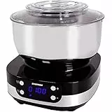 Syntrox Germany KM-800W BLACK Küchenmaschine Knetmaschine Mixer, Edelstahl-Behälter, 5 Liter