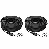Lonnky 12 Volt Verlängerungskabel 10 Meter Für Deco, CCTV Sicherheitskamera, DVR, Govee LED Streifenlichter, Router, TV Box, 12 Volt Netzteil, 2,1 mm x 5,5 mm Stecker zu Buchse - 2-Pack