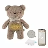 myHummy Schlafender DUO-Bär braun mit App - weißes Rauschen und Entspannung mit Wärmekissen