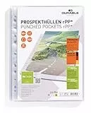 Durable Prospekthüllen A4 in Premiumqualität, aus recyceltem PP, Klarsichthüllen 100 Stück im Beutel, oben offen, 268519