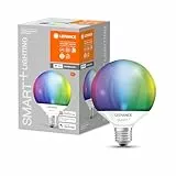 LEDVANCE E27 LED Lampe Wifi, Globeform Leuchtmittel mit 14 W (1521Lumen) ersetzt 100 W Glühbirne, dimmbar, RGBW Lichtfarbe (2700-6500K), kompatibel mit Alexa, google oder App, Lampen im 1er-Pack
