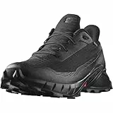 Salomon Alphacross 5 Gore-Tex wasserdichte Herren Trail-Laufschuhe, Starker Grip, Wasser- und Wetterschutz, Anhaltender Komfort, Black, 43 1/3