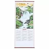 LALAFINA Nachahmung Des Pferdesjahres Mondwandkalender Kalender Scrollen Chinesischer Wandkalender Chinesischer Hängekalender Chinesische Neujahrsdekorationen Papier