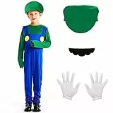 Kostüm Kinder, Kostüm mit Bodysuit, Cap, Hose und Handschuhen, Karneval Halloween Cosplay Kostüm Dekoration für Junge Mädchen Kinder Erwachsene(Grün,M)
