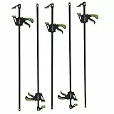 TrutzHolm 5x Einhandzwinge für z.B. Türrahmen 5er Set mit Soft-Grip-Griffen 60x900 mm
