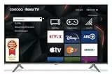 coocaa 43R5G Roku LED TV, UHD Smart TV, 43 Zoll, 109 cm, Fernseher mit Triple Tuner, TV mit WLAN, LAN, HDMI, USB, HDTV, Netflix, Prime, Disney+